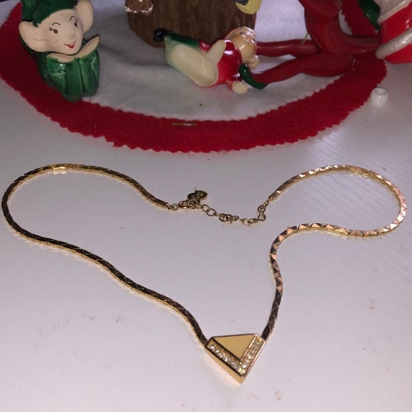 Christian Dior VTG gold tone necklace “rare” enamel color cream beige - Picture 1 of 5